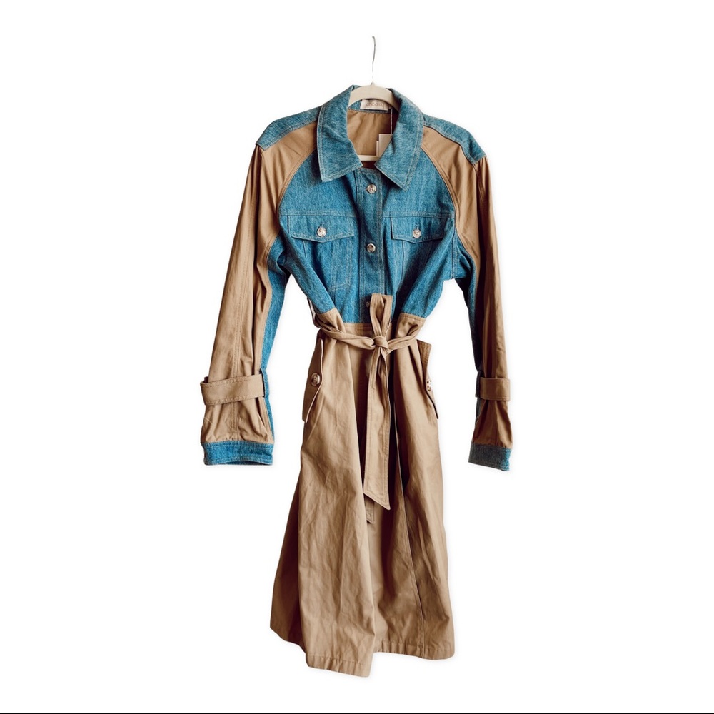 Patchwork Trench Coat